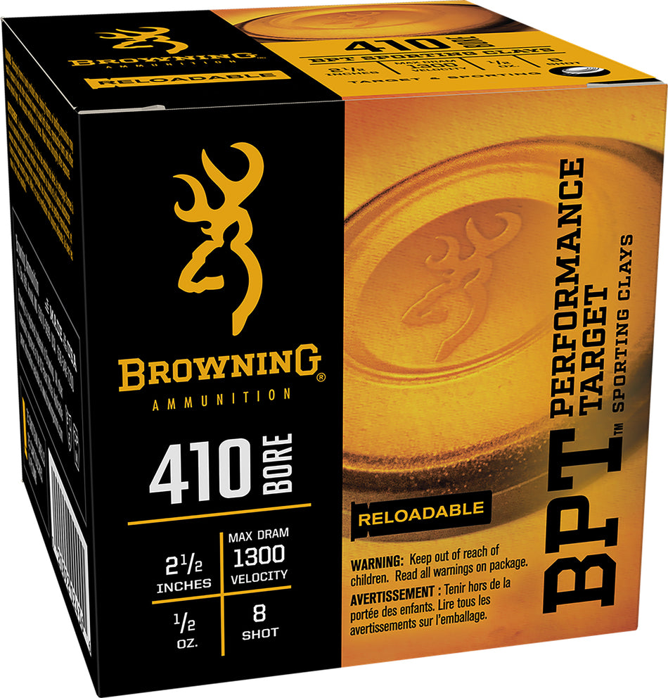 Browning .410 Bore B193634128 BPT Performance Target Sporting Clay 2.5" 1/2oz 8 Shot
