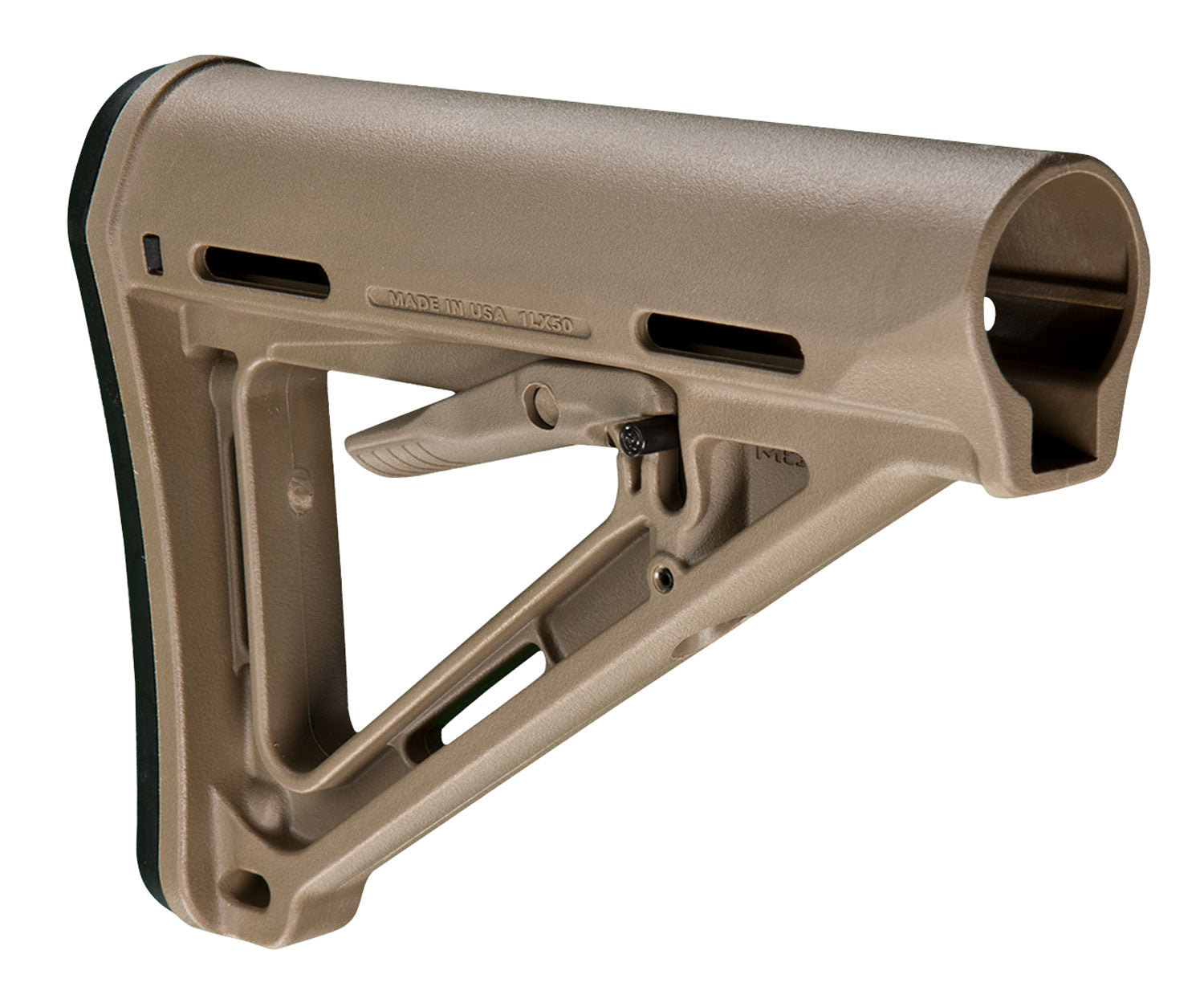 Magpul MOE Mil-Spec Carbine Stock Flat Dark Earth Drop-In Replacement for AR-15 M16 M4 with Rubber Butt-Pad