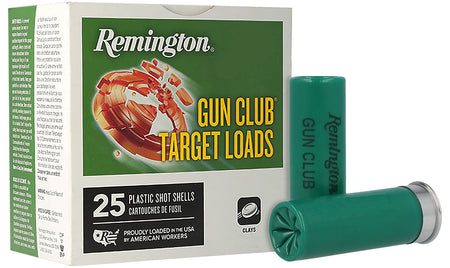 Remington 12 Gauge Shotgun Shells Gun Club Target Loads #7.5 1-1/8 oz 2.75 in