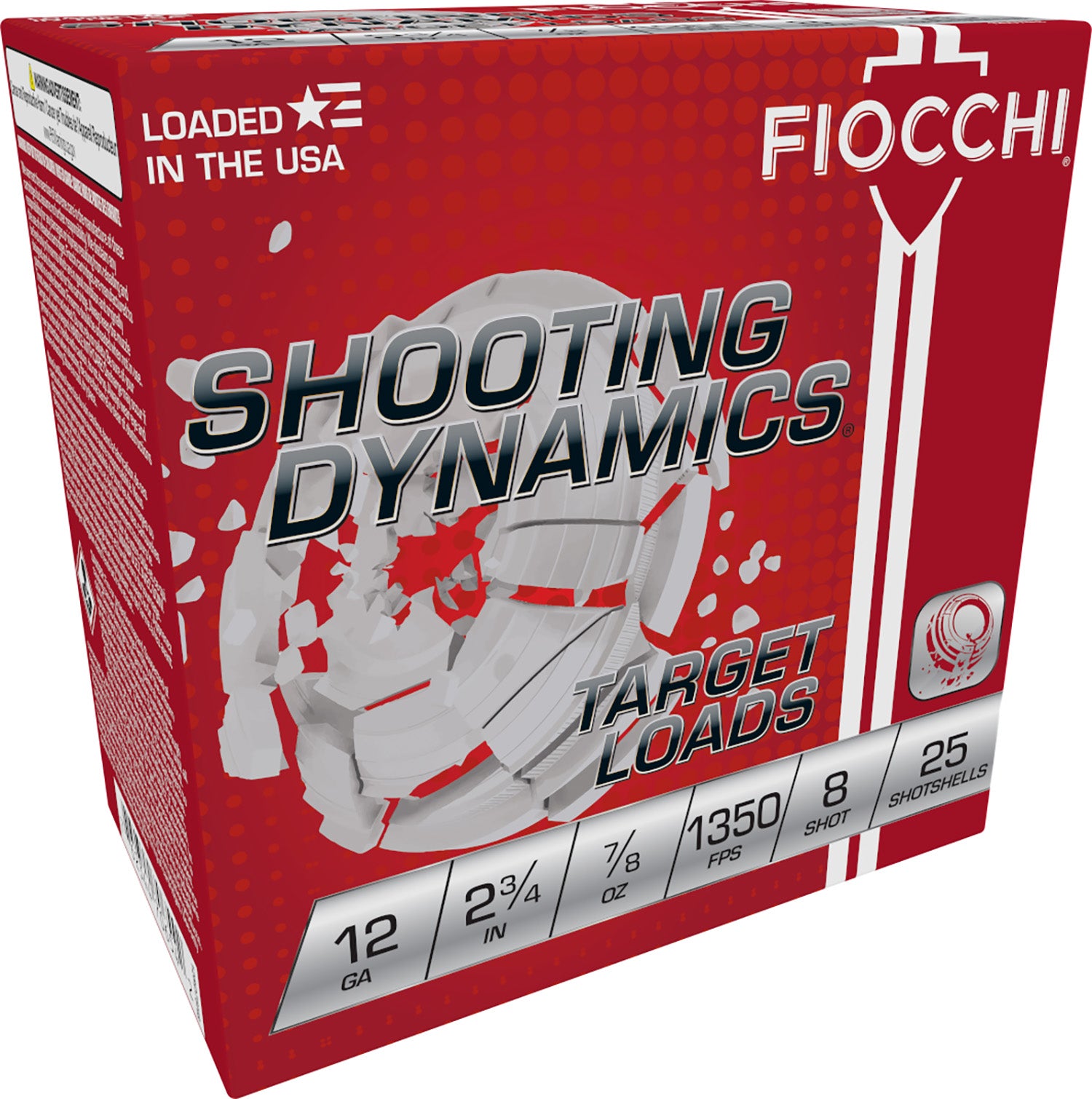 Fiocchi 12 Gauge Shotgun Shells Shooting Dynamics #8 7/8 oz 2.75 in