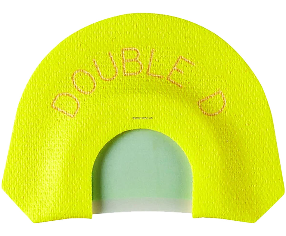 HS Strut Double D Two-Reed Turkey Hen Diaphragm Call Premium Flex Small Frame Yellow