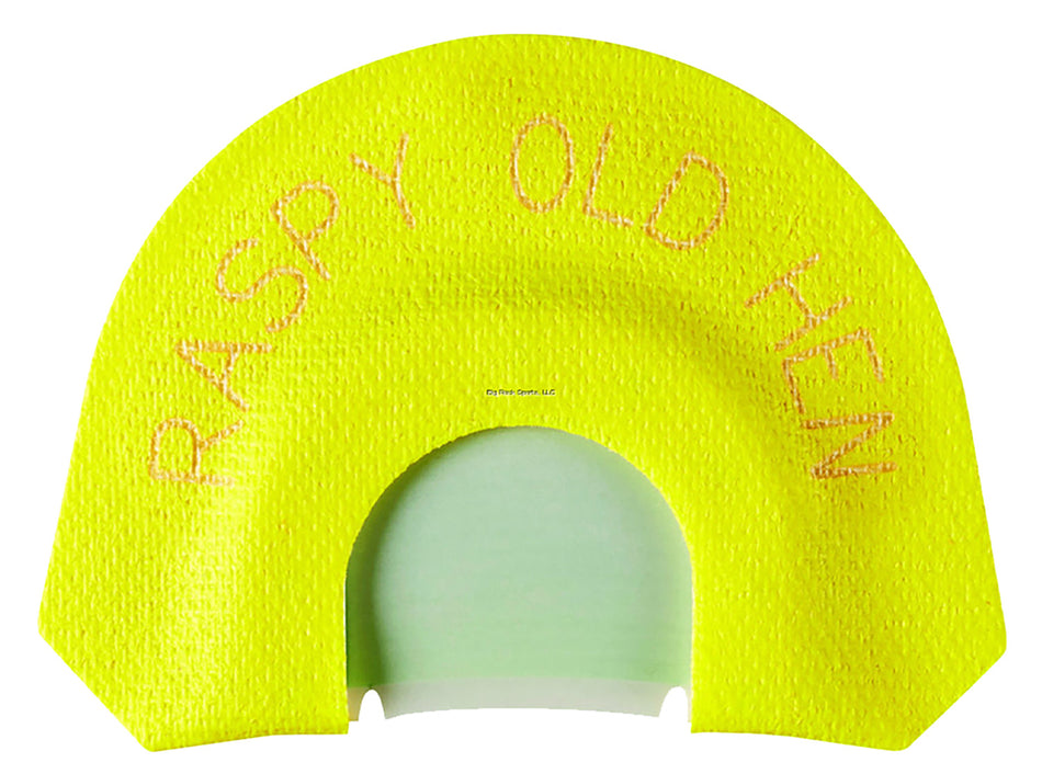 HS Strut Raspy Old Hen Two-Reed Turkey Diaphragm Call Premium Flex Small Frame Yellow