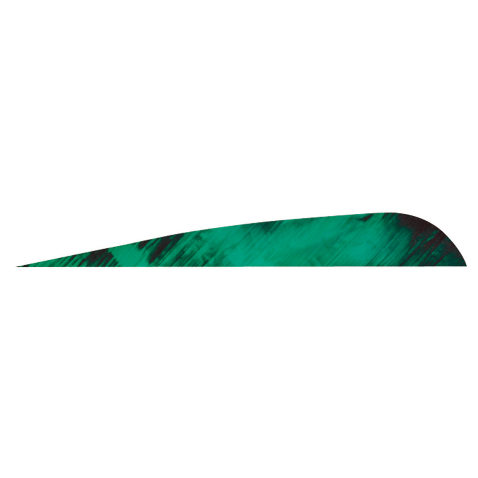 Gateway Tre-Green TreBark Camo Parabolic Die Cut Feathers 4 in. RW 100 pk.