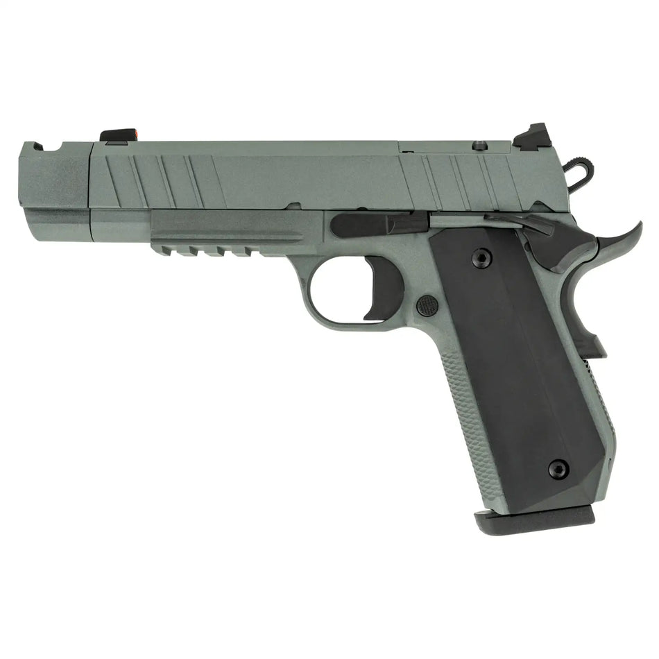 Tisas 1911 Carry Night Stalker 9mm Pistol - 4.25" Bull Barrel, Bobtail Frame, Optic Ready, Compensated