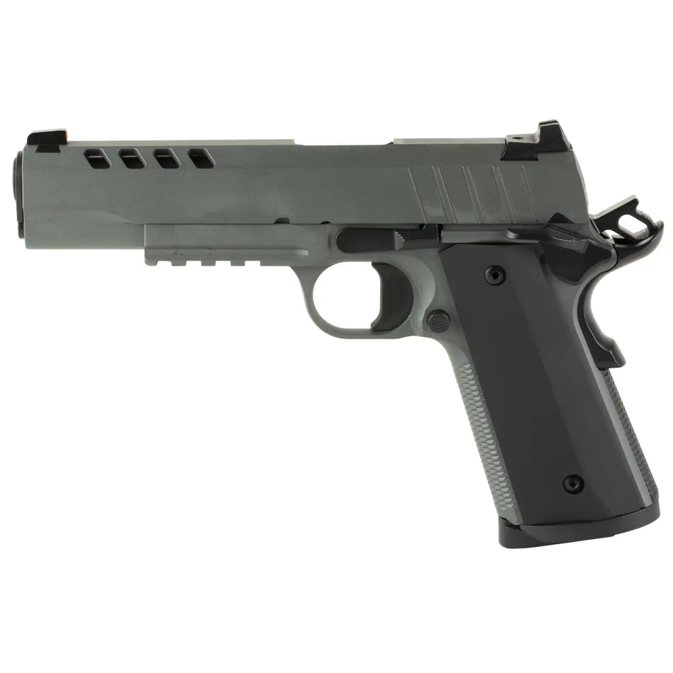 TISAS 1911 Night Stalker 45ACP 5" Grey Cerakote Rail Pistol, 8-Round