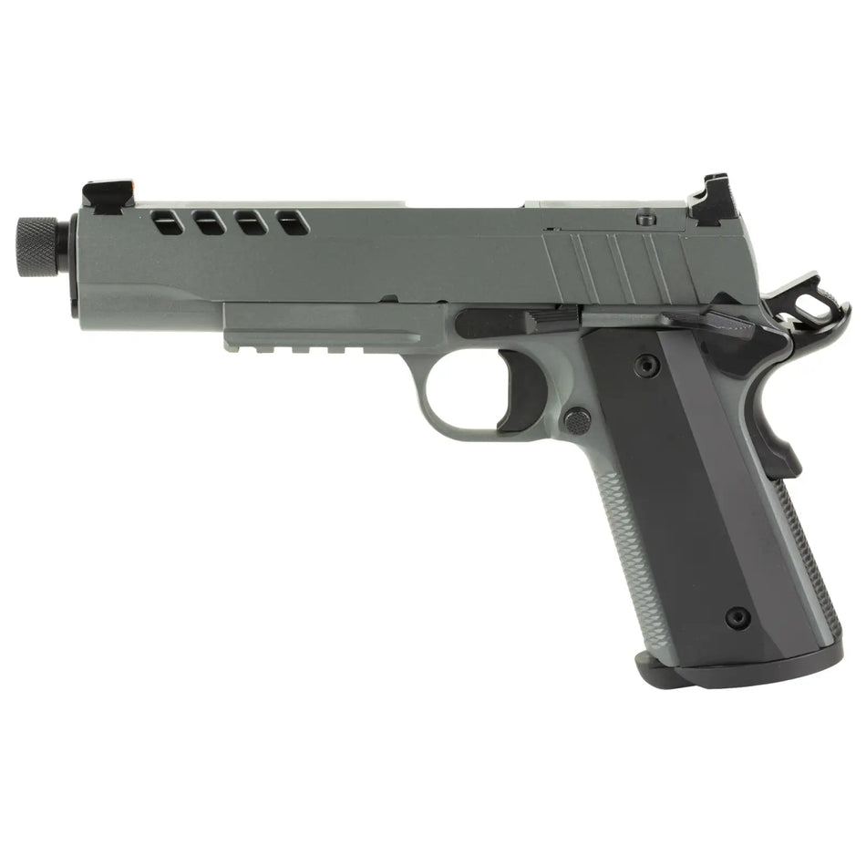 TISAS 1911 Night Stalker SF 9MM 5" Grey Rail Pistol, 9-Round