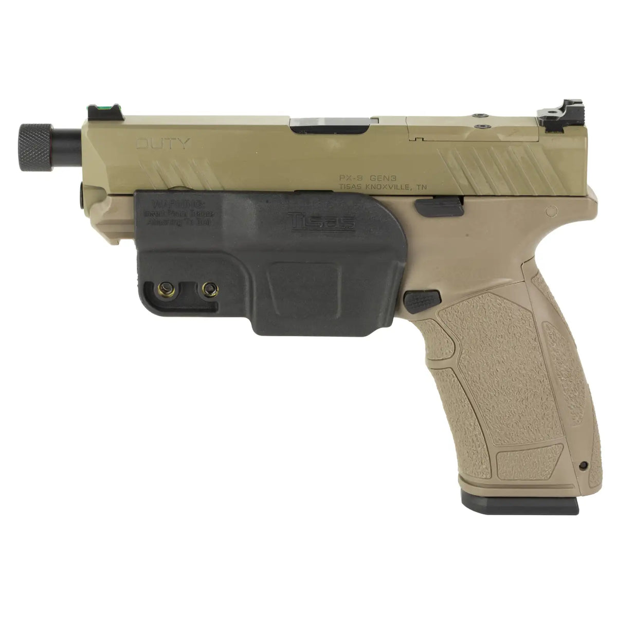 Tisas PX-9 9mm 4.6" FDE Pistol with RMR Cut, Includes 18rd & 20rd Mags