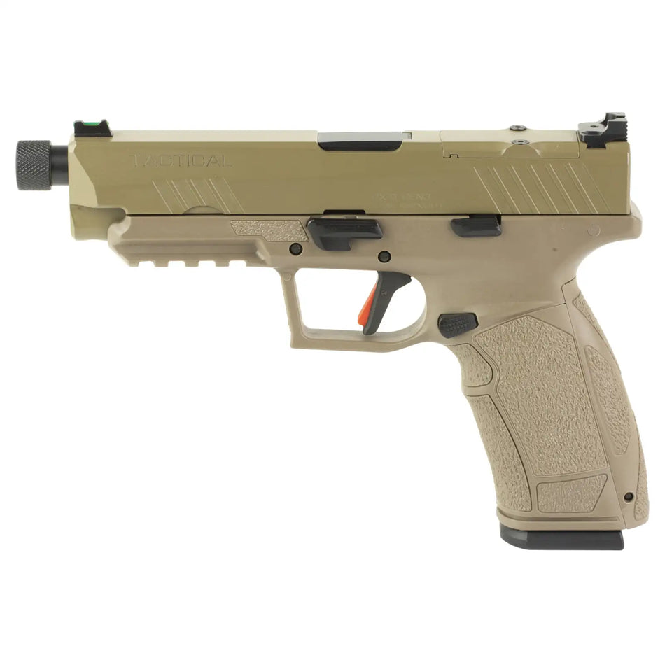 Tisas PX-9 9mm 5.1" FDE Tactical Pistol with RMR Cut, 18rd & 20rd Mags