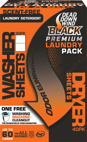 DDW Black Premium Laundry Detergent and Dryer Sheet Kit