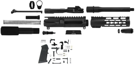 TacFire SSPK9MMLPK7K 9mm Luger AR Pistol Build Kit 7" KeyMod Handguard Black Steel