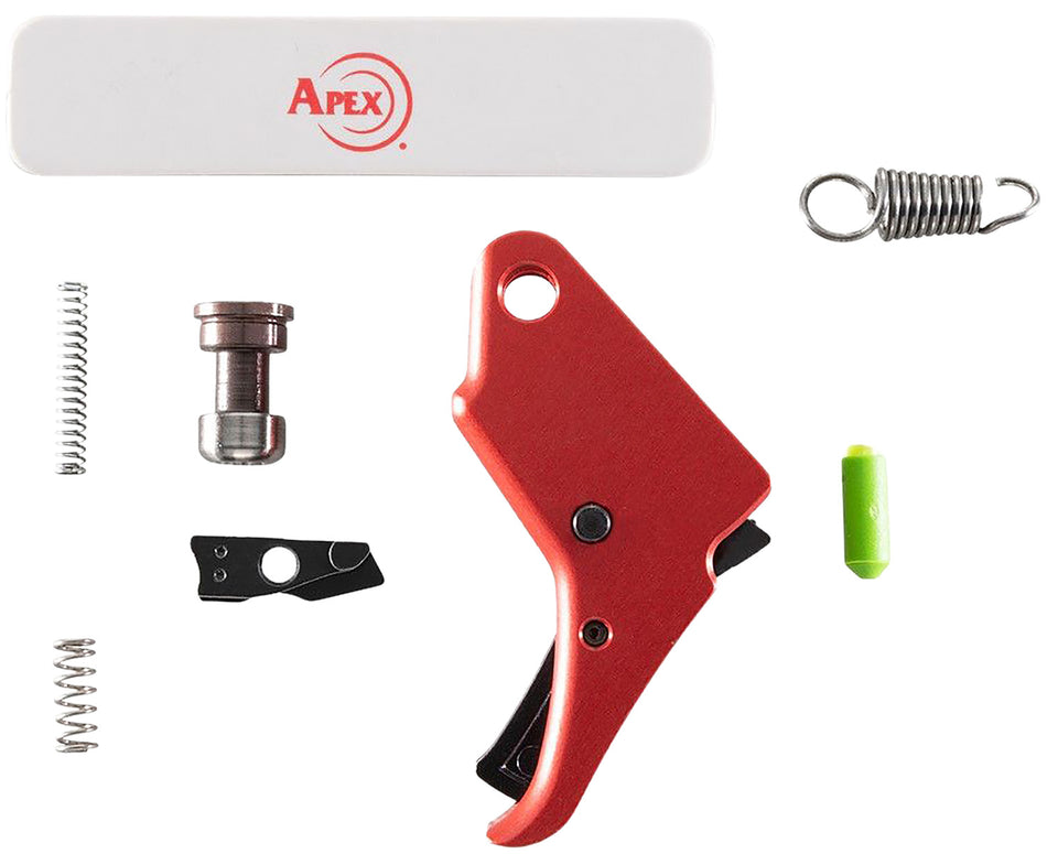 Apex Tactical 100056 S&W M&P Shield 9mm/40 S&W Red Action Enhancement Trigger & Duty/Carry Kit Drop-In