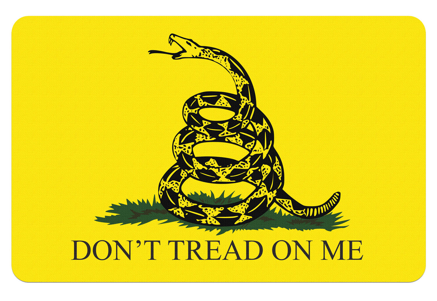 TekMat Gadsden Flag Snake Rubber Gun Cleaning Mat Black Yellow 11"x17"