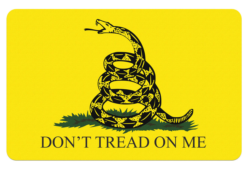 TekMat Gadsden Flag Snake Rubber Gun Cleaning Mat Black Yellow 11"x17"