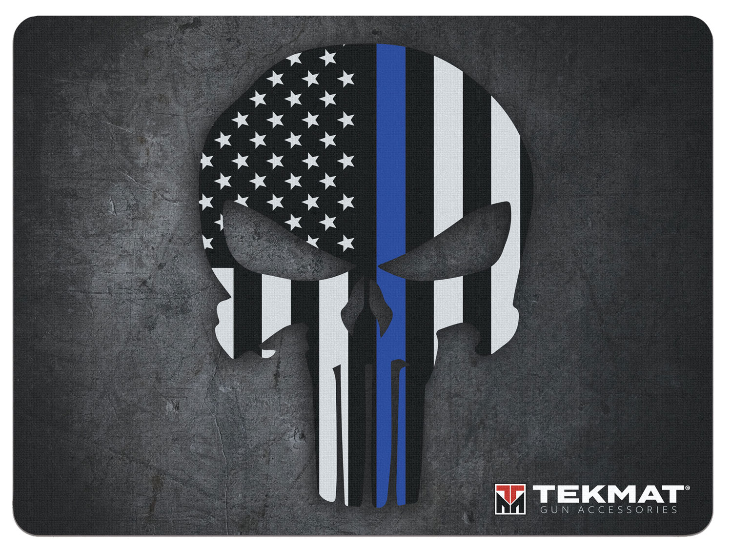 TekMat TEKR20PUNISHER Blue Line Punisher Skull Ultra 20 Cleaning Mat 15"x20"