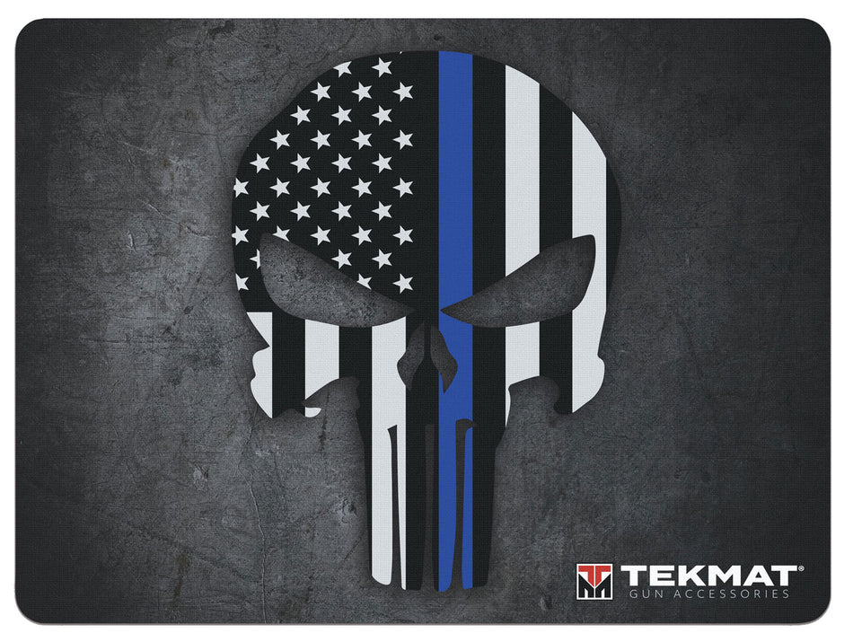 TekMat TEKR20PUNISHER Blue Line Punisher Skull Ultra 20 Cleaning Mat 15"x20"