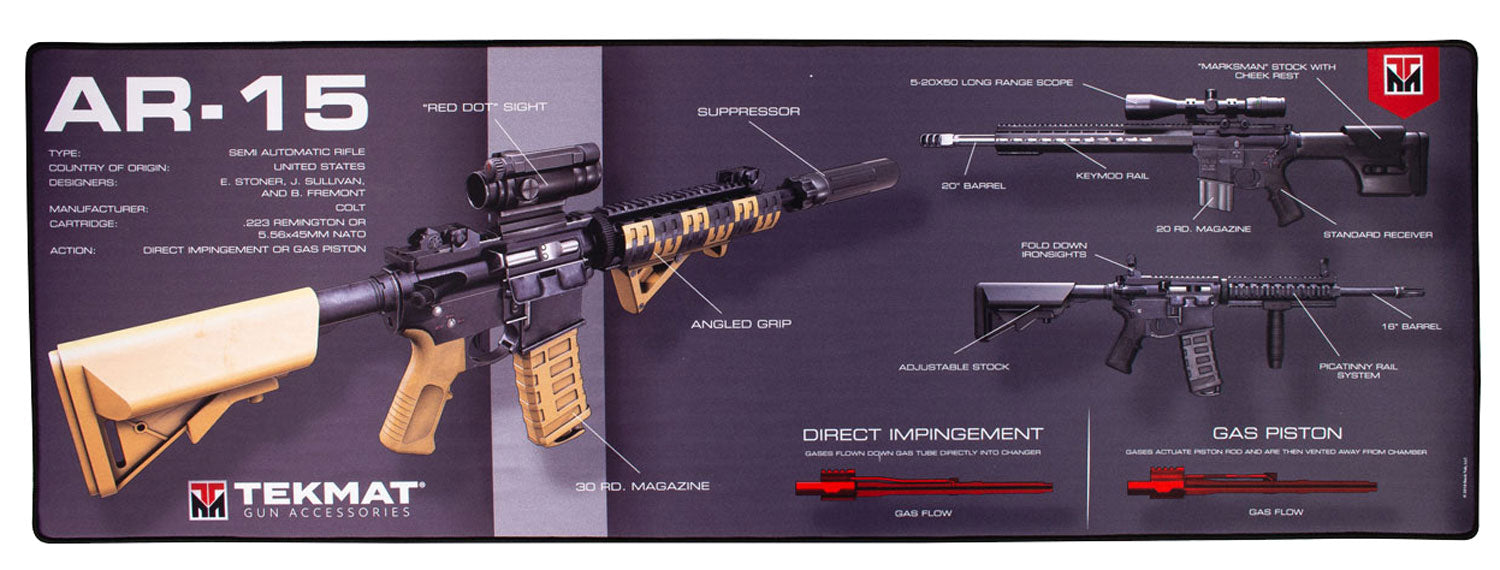 TekMat TEKR44AR15WPD AR-15 Weapons Platform Ultra 44 Cleaning Mat 15"x44"
