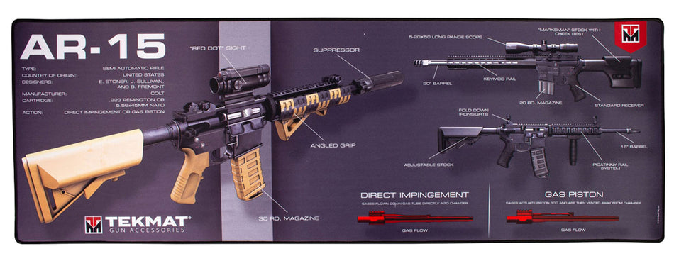 TekMat TEKR44AR15WPD AR-15 Weapons Platform Ultra 44 Cleaning Mat 15"x44"
