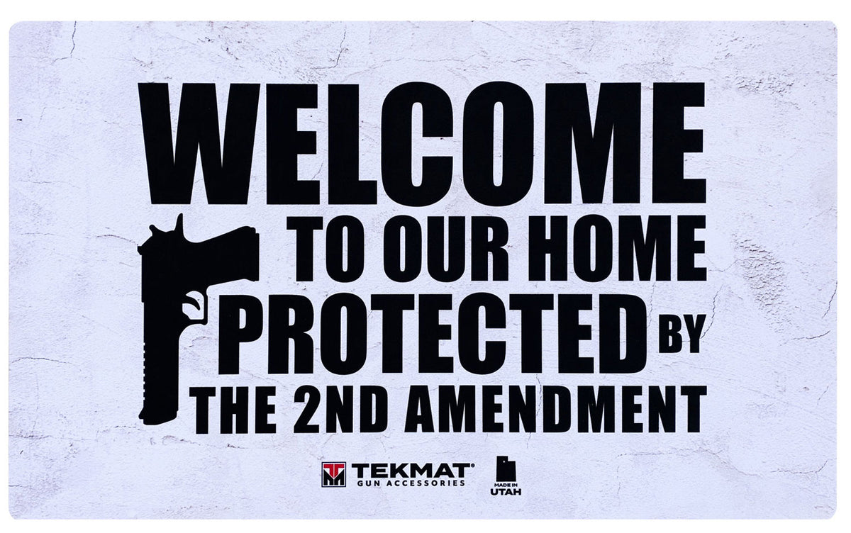 TekMat TEK422AMENDMENT Second Amendment Welcome Door Mat Black/White Rubber 42" Long Waterproof