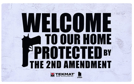 TekMat TEK422AMENDMENT Second Amendment Welcome Door Mat Black/White Rubber 42" Long Waterproof