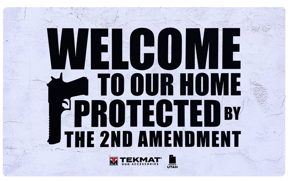 TekMat TEK422AMENDMENT Second Amendment Welcome Door Mat Black/White Rubber 42" Long Waterproof