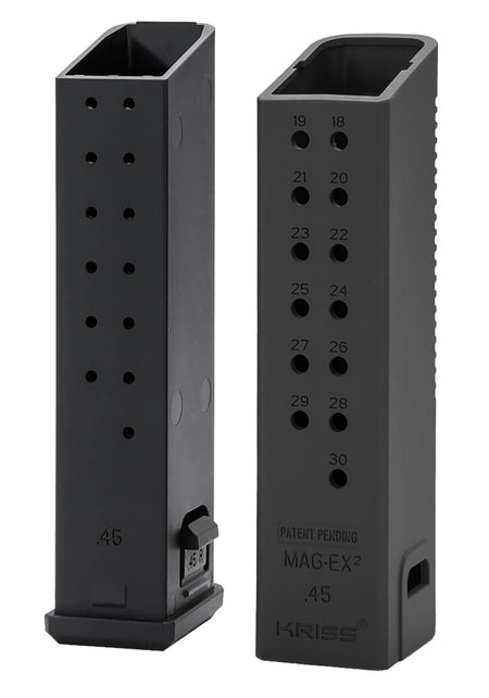 Kriss USA Mag-Ex2 .45 ACP Extension Kit Compatible with Glock 21 Gen3-5 Black Polymer