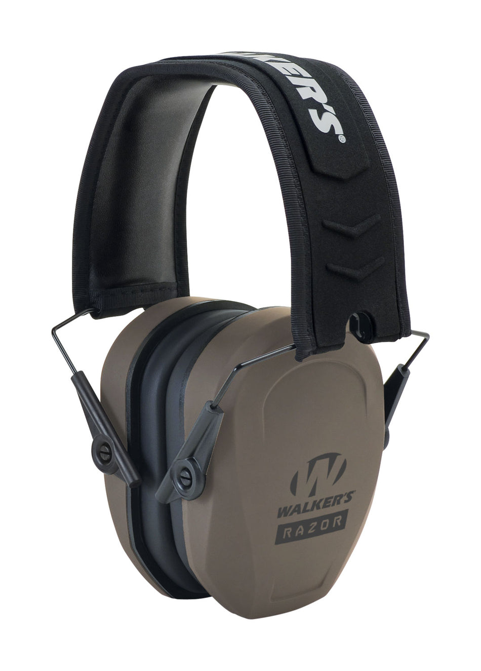 Walker's GWPRSMPASFDE Razor Slim Passive Muff 27 NRR FDE/Black Polymer