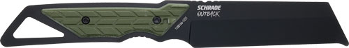 Schrade Knife Outback Cleaver Fixed 3.6" Black and Green