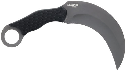 Schrade Knife Boneyard Fixed Karambit 5.2" Matte SS/Black