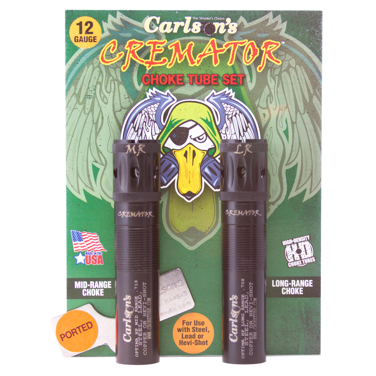 Carlson's Choke Tubes Cremator 12 Gauge Mid/Long Range Ported Beretta Optima HP 17-4 Stainless Steel