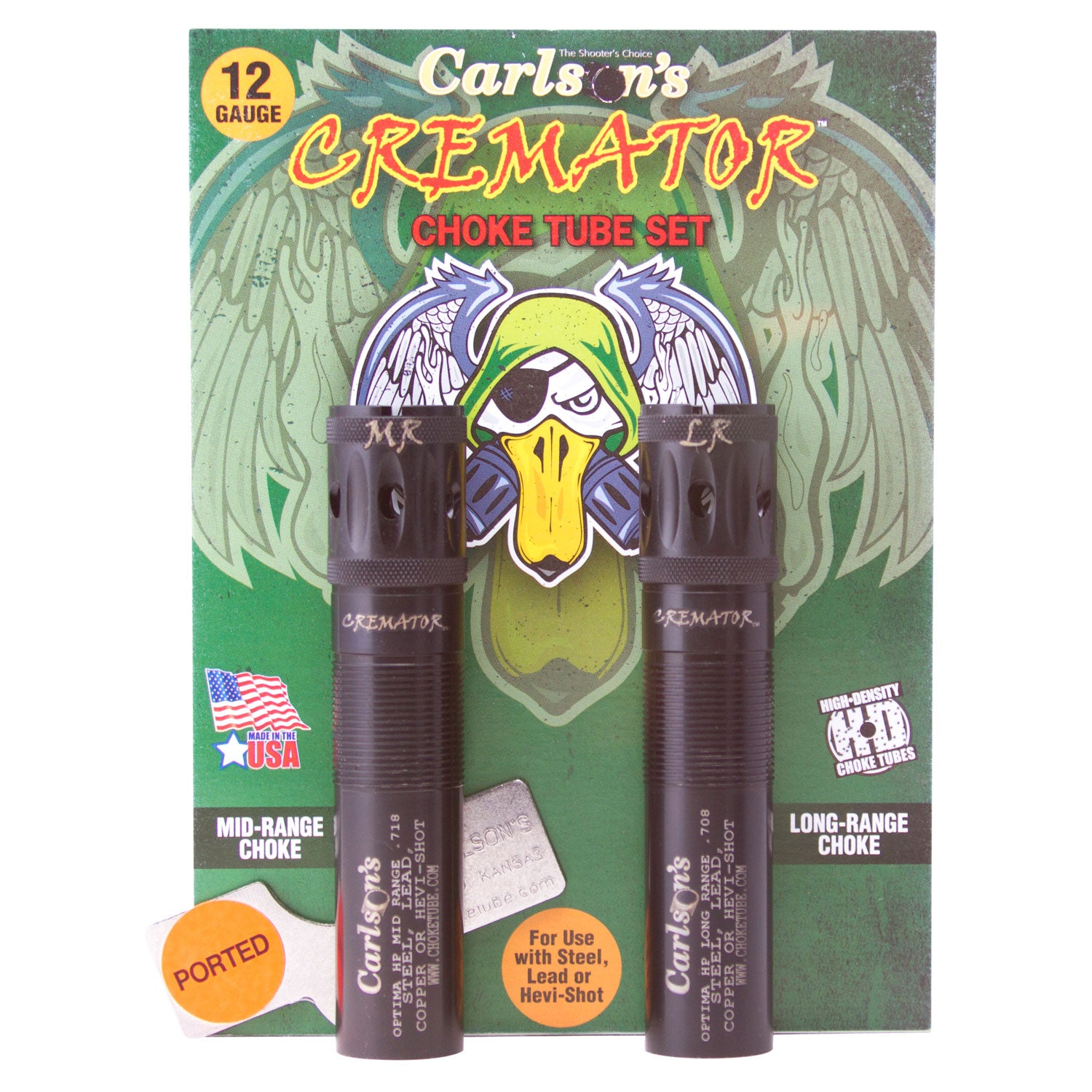 Carlson's Choke Tubes Cremator 12 Gauge Mid/Long Range Ported Beretta Optima HP 17-4 Stainless Steel