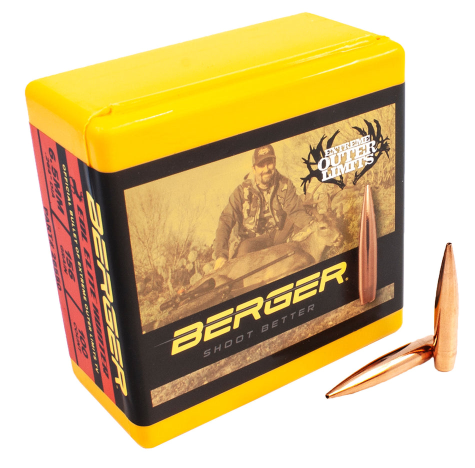 Berger 6.5mm 156gr Elite Hunter Outer Limits Boat Tail Bullets Box of 100