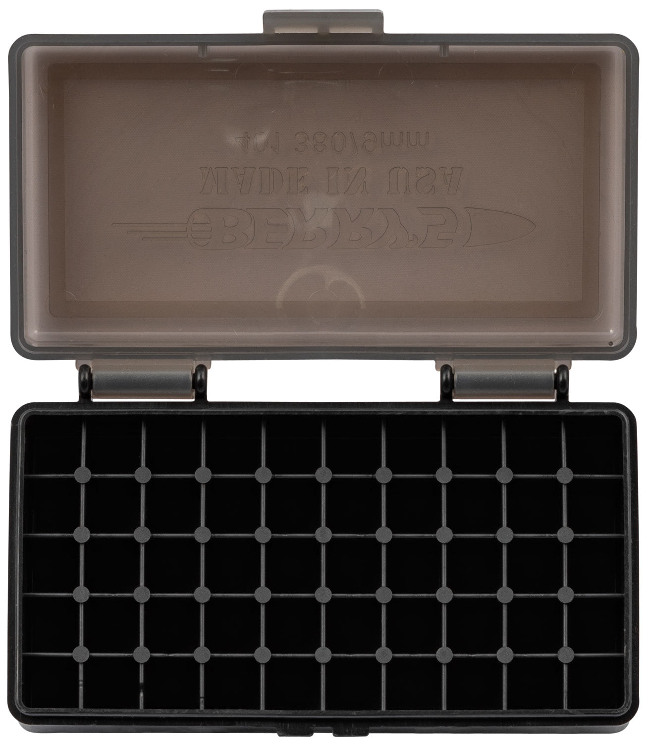 Berry's 9mm/380ACP 50-Round Ammo Storage Box Smoke and Black Polypropylene