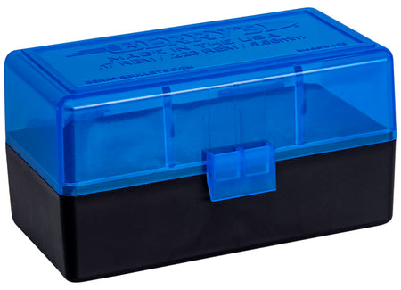 Berry's 223 Rem/5.56 NATO 50-Round Ammo Storage Box Blue and Black Polypropylene
