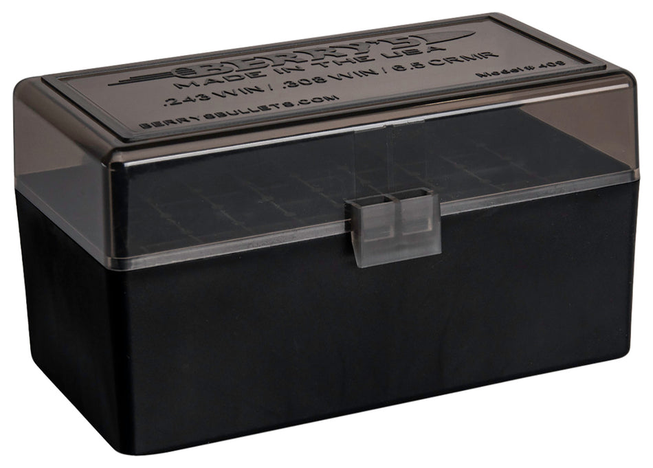 Berry's 243/308 Win 50-Round Ammo Storage Box Smoke and Black Polypropylene