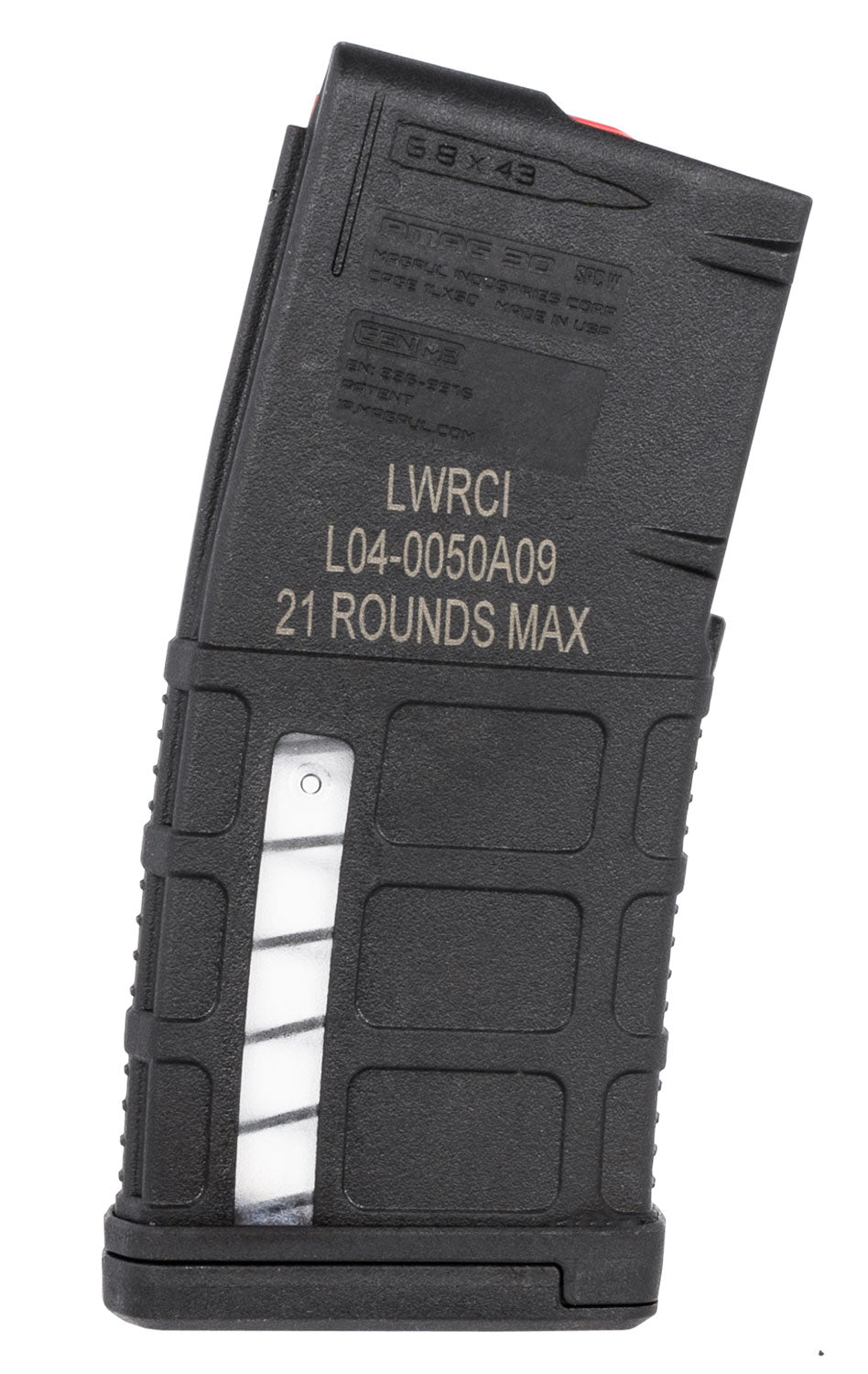 LWRC 6.8 SPC 20-Round Black Detachable PMAG for SIX8 Platform