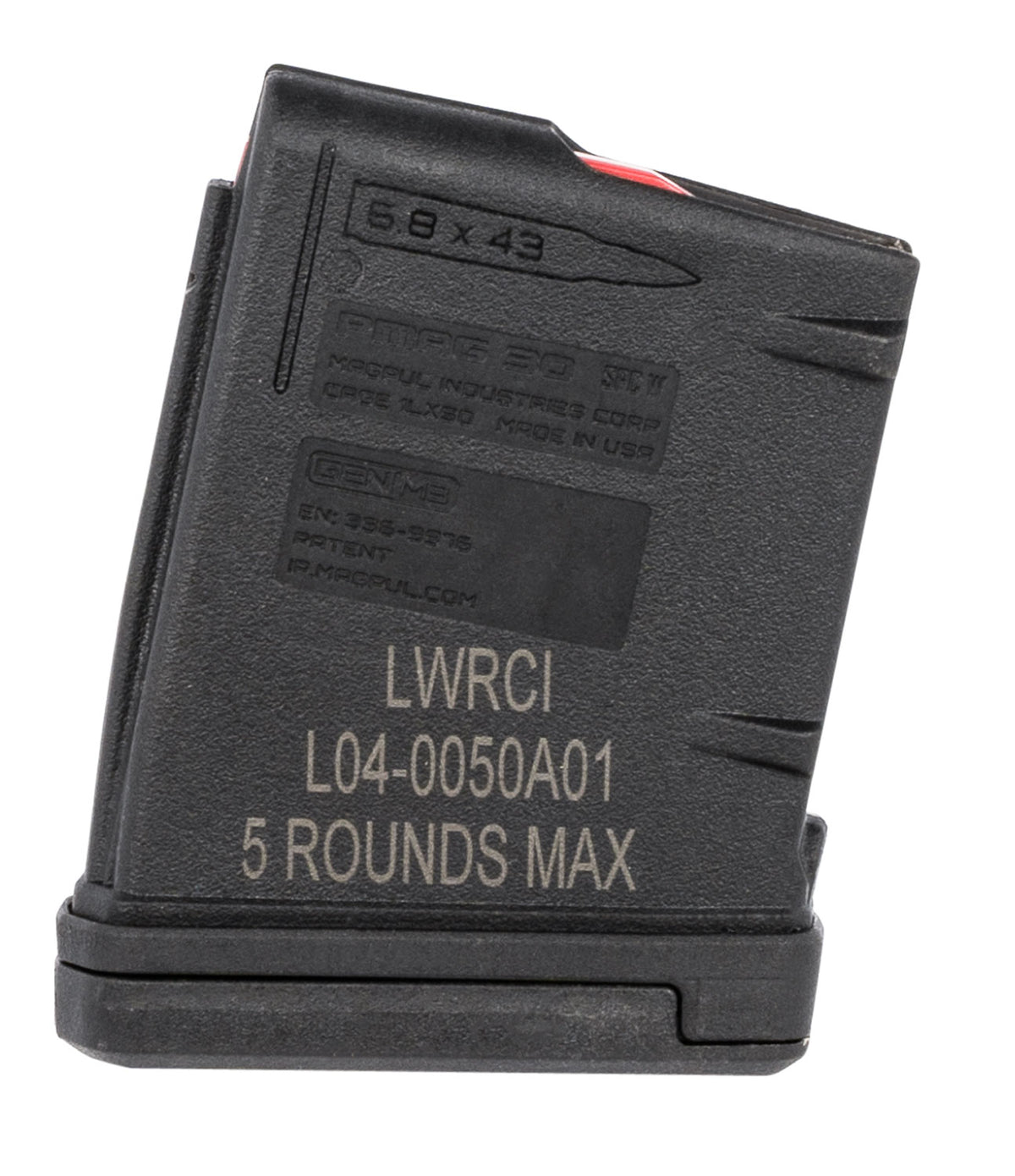 LWRC 6.8 SPC 5-Round Black Detachable PMAG for SIX8 Platform