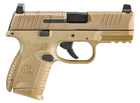 FN 509C MRD 9mm Luger Pistol, 10+1 Capacity, 3.70" Steel Barrel, FDE PVD Optic Ready Slide, Ambidextrous