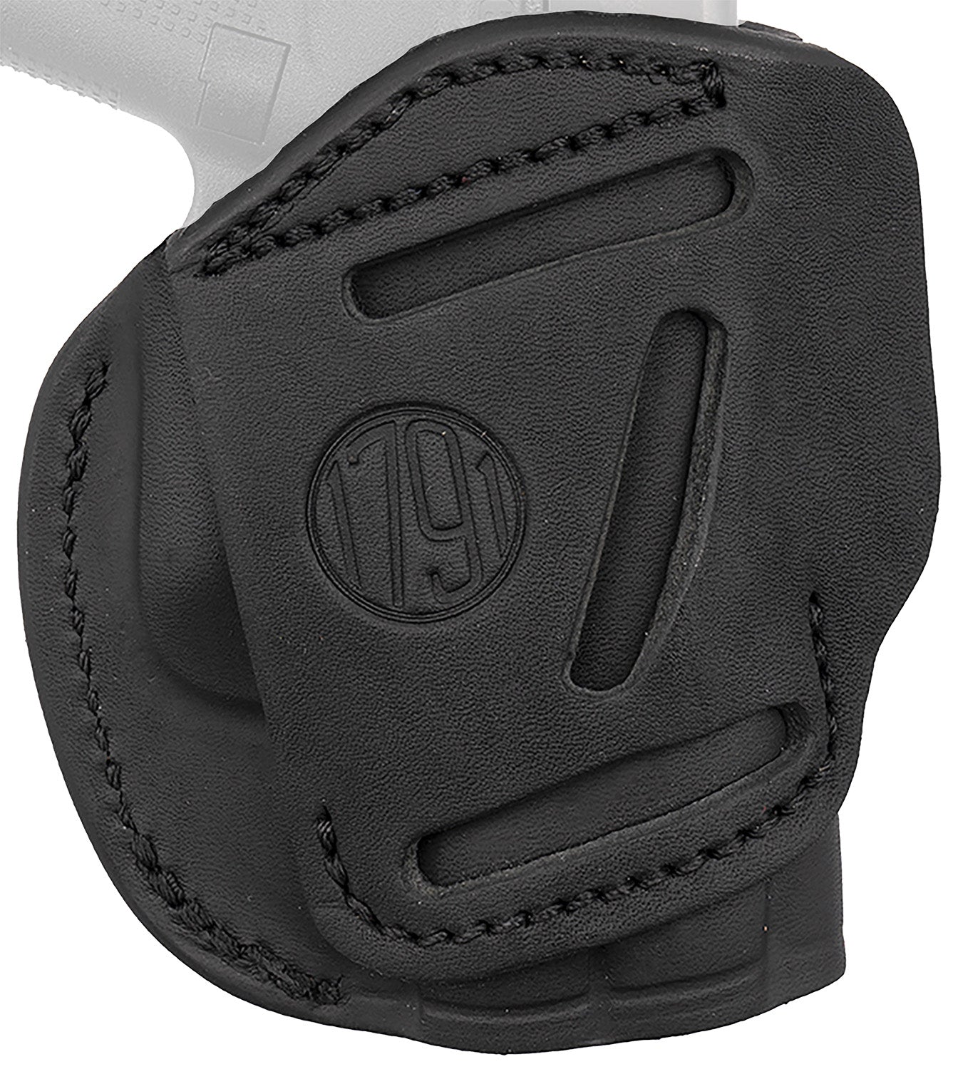 1791 Gunleather 4WH2SBLL 4-Way Concealment Holster Size 02 Stealth Black Leather Clip Glock 42 43 43X Ruger LCP Left Hand