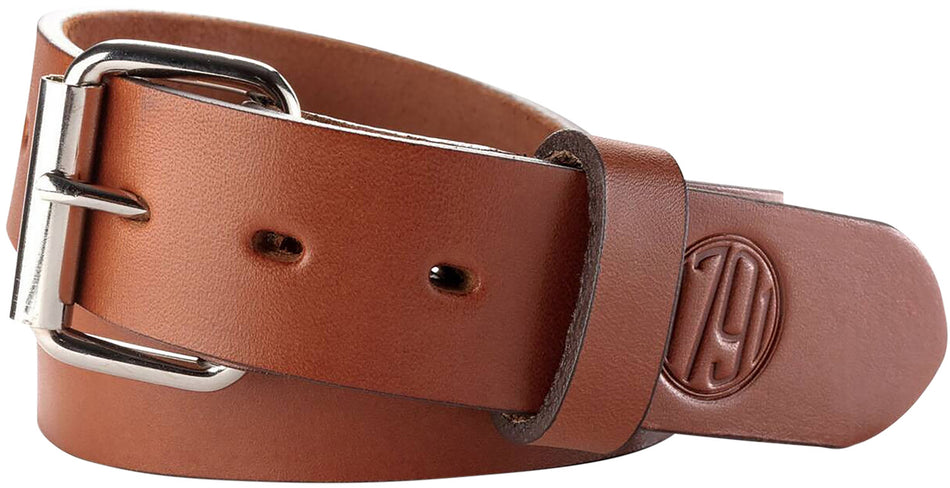 1791 Gunleather BLT013236CBRA Classic Brown Leather Gun Belt 32/36 1.5" Wide