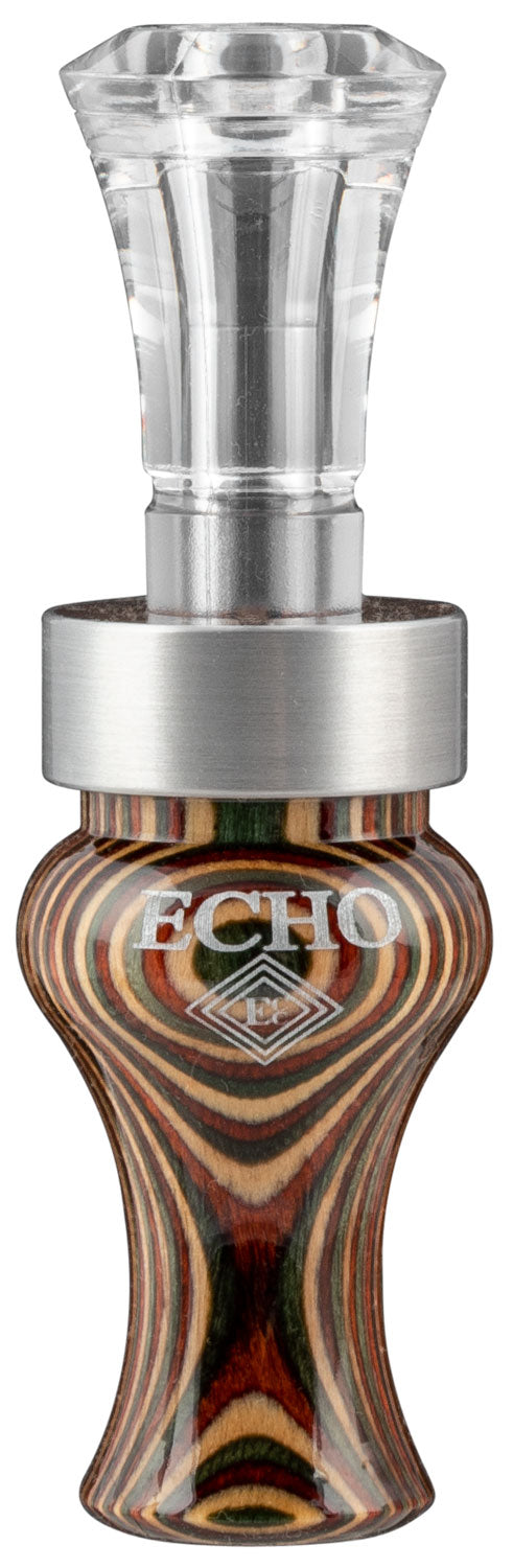 Echo Calls Timber 77754 Double Reed Close-In Mallard Duck Call DiamondWood Barrel