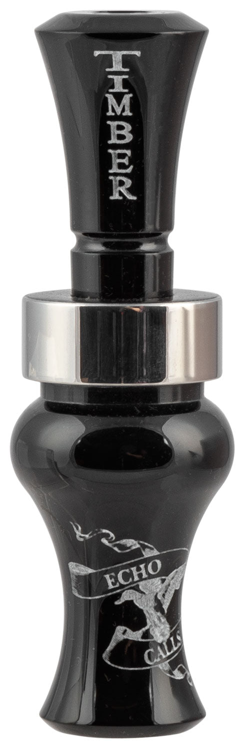 Echo Calls Acrylic Timber 77715 Single Reed Duck Call Black Polished Stainless Band