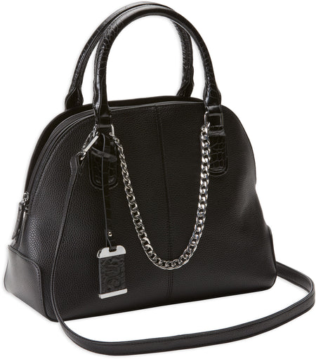 Bulldog BDP021 Black Leather Satchel Purse with Holster for Small Autos and Revolvers Ambidextrous