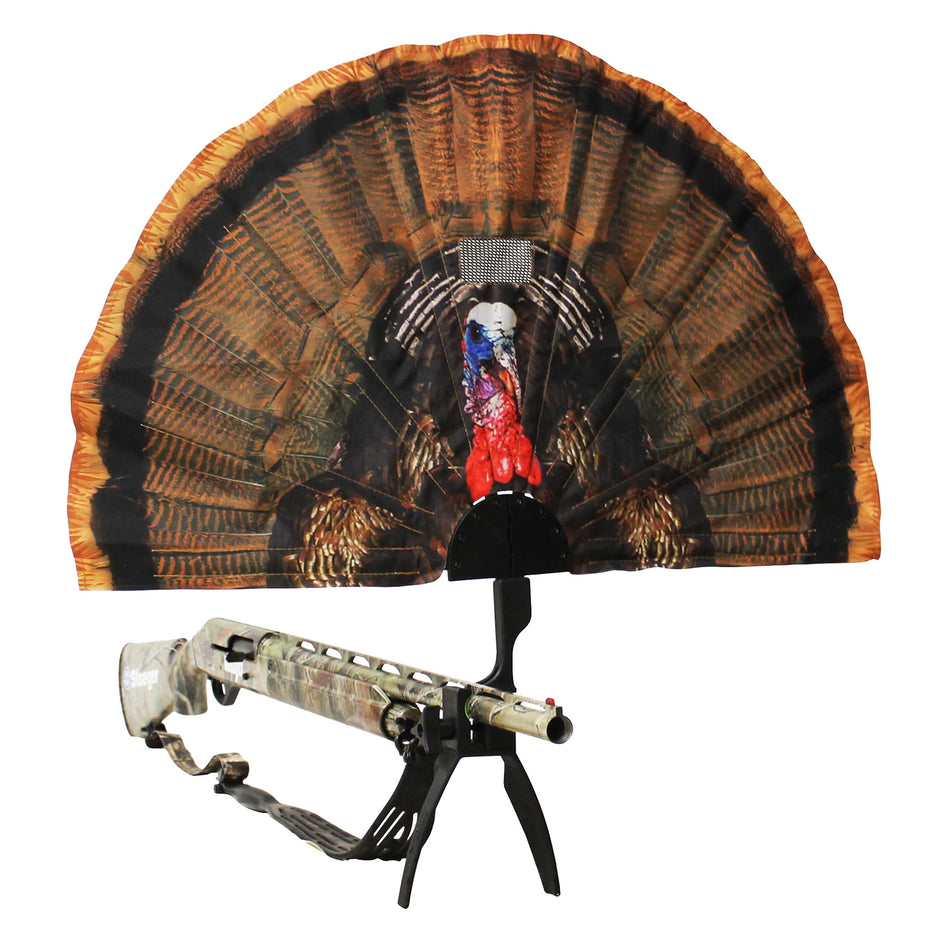 Mojo Outdoors HW2453 Tail Chaser Max Turkey Fan Decoy Barrel Clamp Multi Color