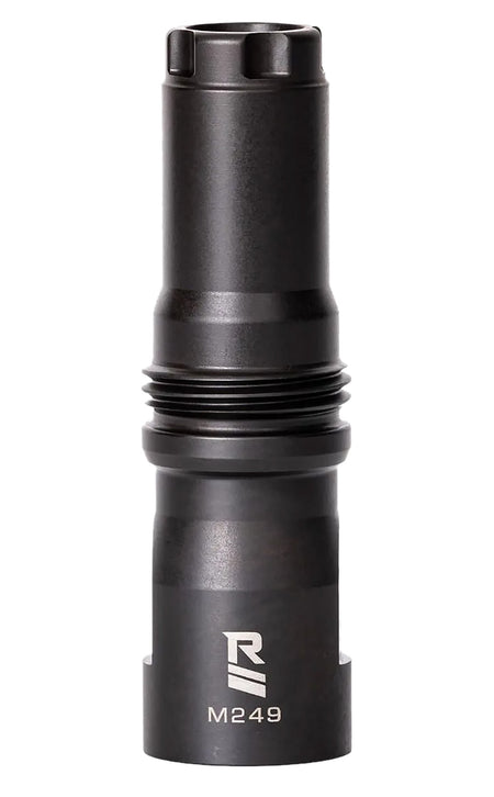 Rugged Suppressors MD001 M249 Muzzle Device 9/16x24 LH Thread, Dual Taper Locking System, Black