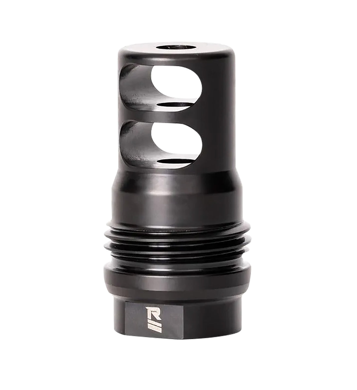 Rugged MB010 2 Port Muzzle Brake Black 1/2-28 Threads 2.16" OAL 5.56 NATO Compatible with Surge762 Razor762 Micro30