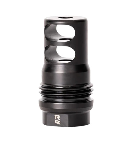 Rugged MB010 2 Port Muzzle Brake Black 1/2-28 Threads 2.16" OAL 5.56 NATO Compatible with Surge762 Razor762 Micro30
