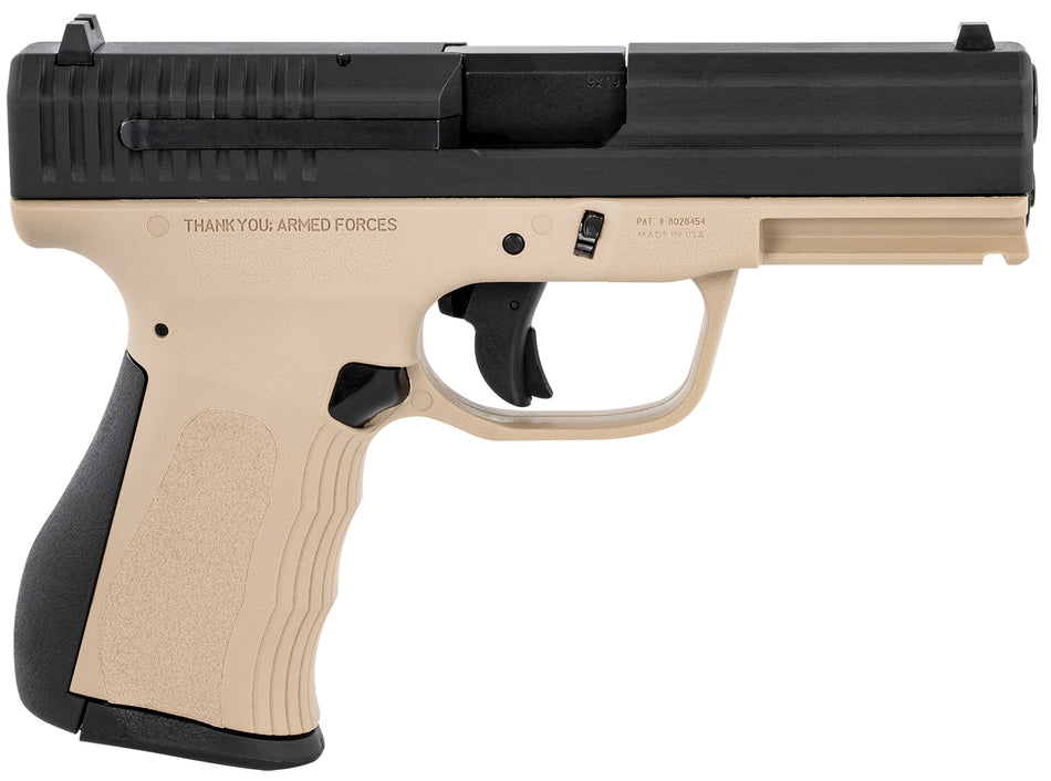 FMK 9C1 G2 9mm Luger Pistol, 14+1 Capacity, 4" Barrel, Desert Sand Frame w/Picatinny Rail