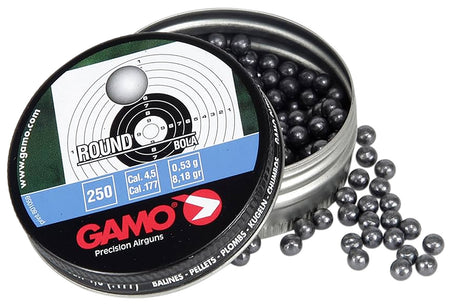 Gamo 632032454 Roundball .177 Caliber Lead Pellet 250 Per Tin