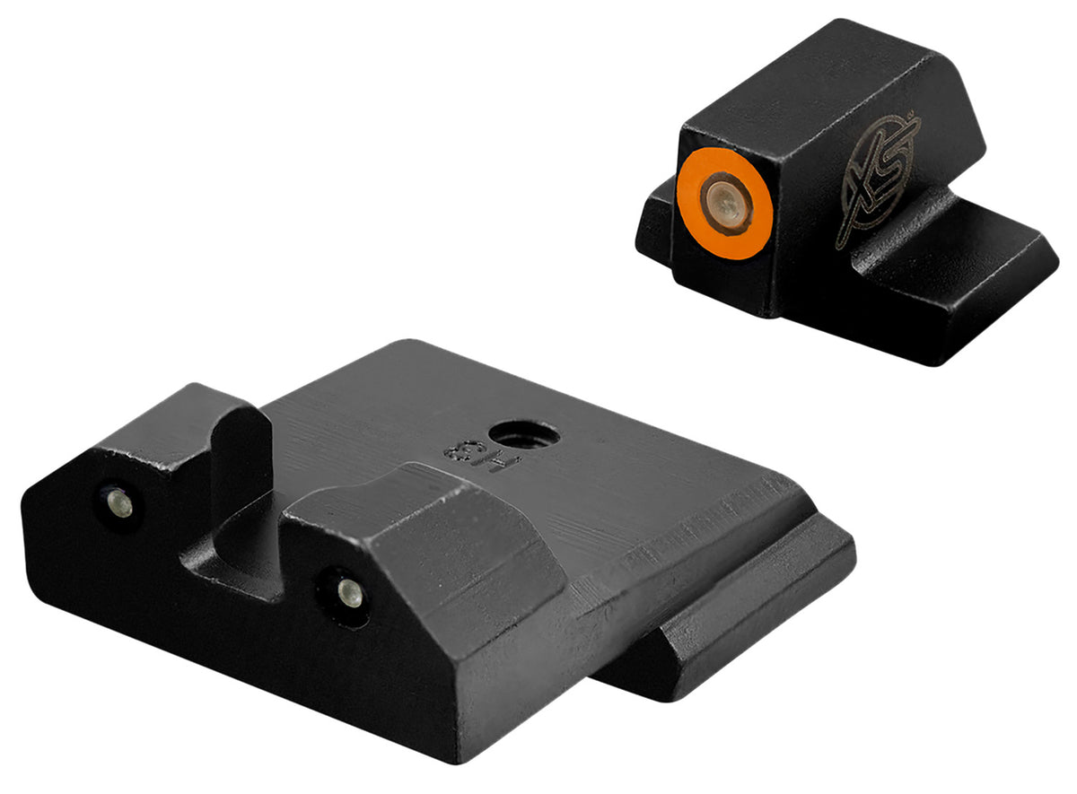 XS Sights R3D Tritium Night Sights for S&W - Orange Outline Front Sight & Green Tritium Rear Sight