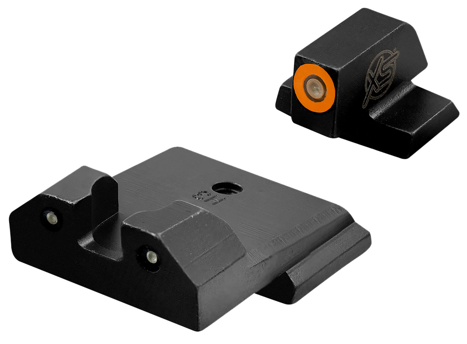 XS Sights R3D Tritium Night Sights for S&W - Orange Outline Front Sight & Green Tritium Rear Sight